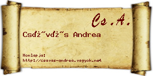 Csávás Andrea névjegykártya